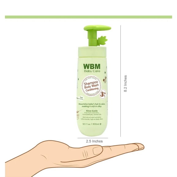 3-in-1 Baby Shampoo, Body Wash & Conditioner 10 oz (Pack of 2) - Picture 7 of 8